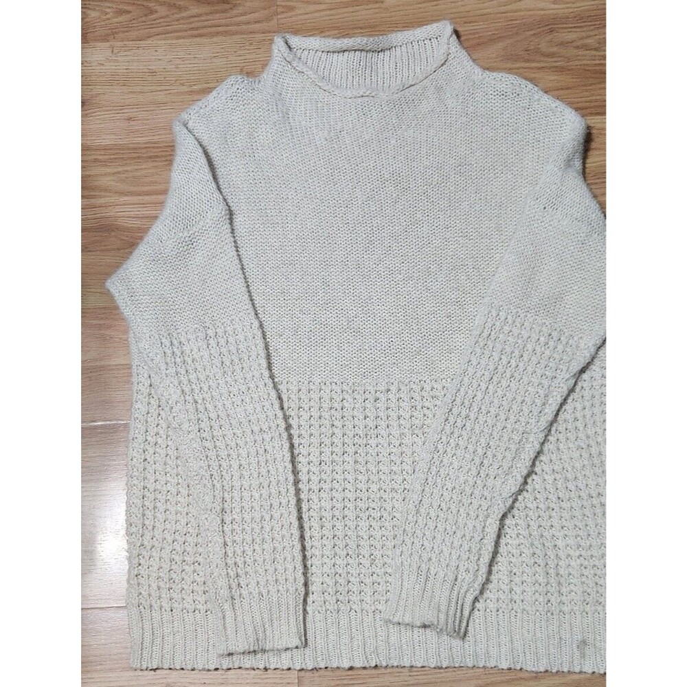 American Eagle Outfitters Sweater Womens Large White/ivory Cotton Knit